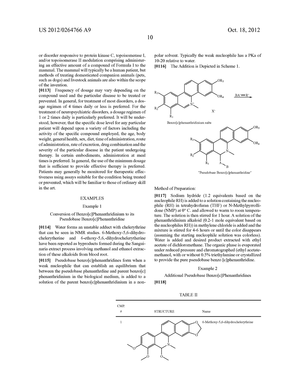 PSEUDOBASE BENZO[C]PHENANTRIDINES WITH IMPROVED EFFICACY, STABILITY AND     SAFETY - diagram, schematic, and image 11