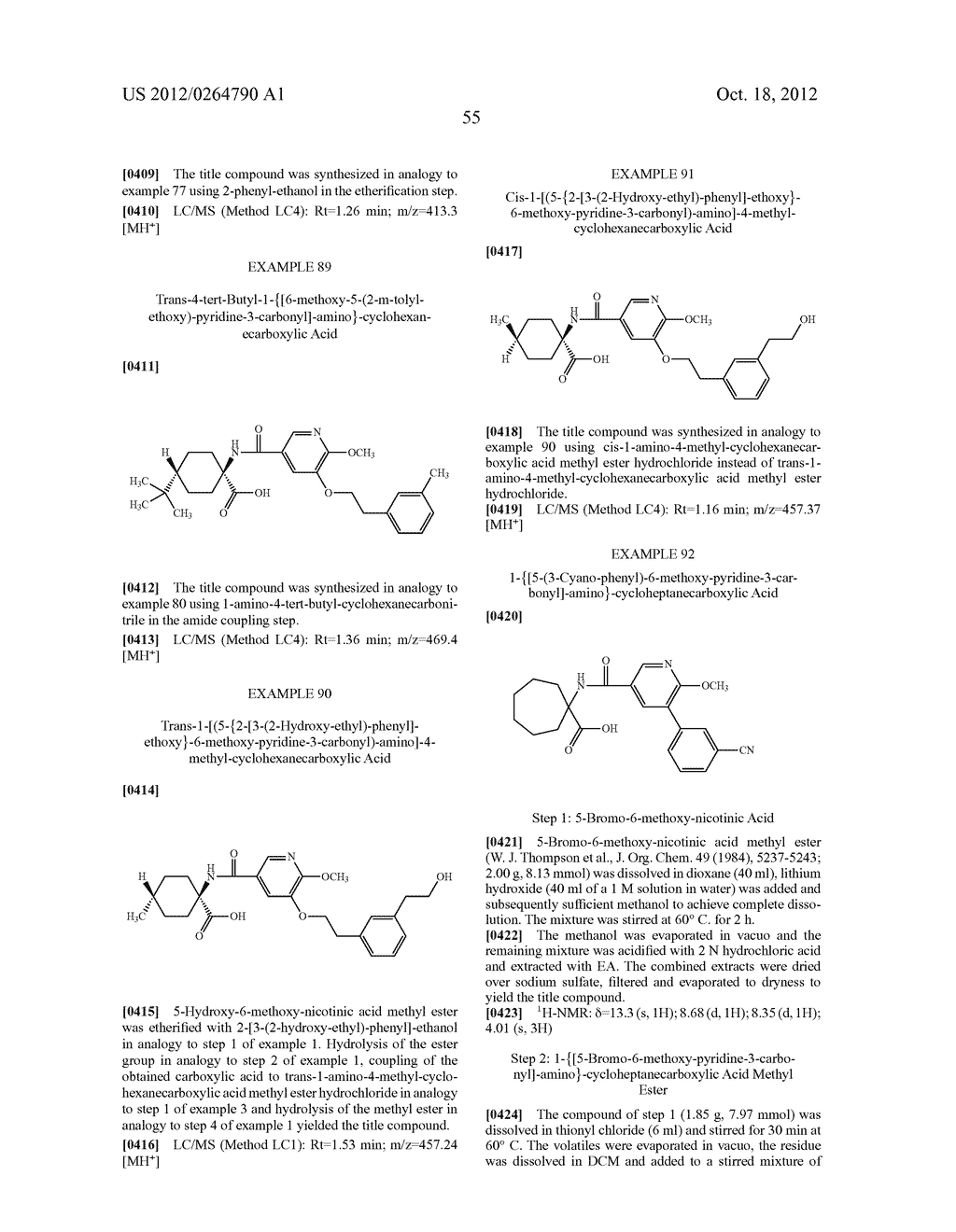 ACYLAMINO-SUBSTITUTED CYCLIC CARBOXYLIC ACID DERIVATIVES AND THEIR USE AS     PHARMACEUTICALS - diagram, schematic, and image 56