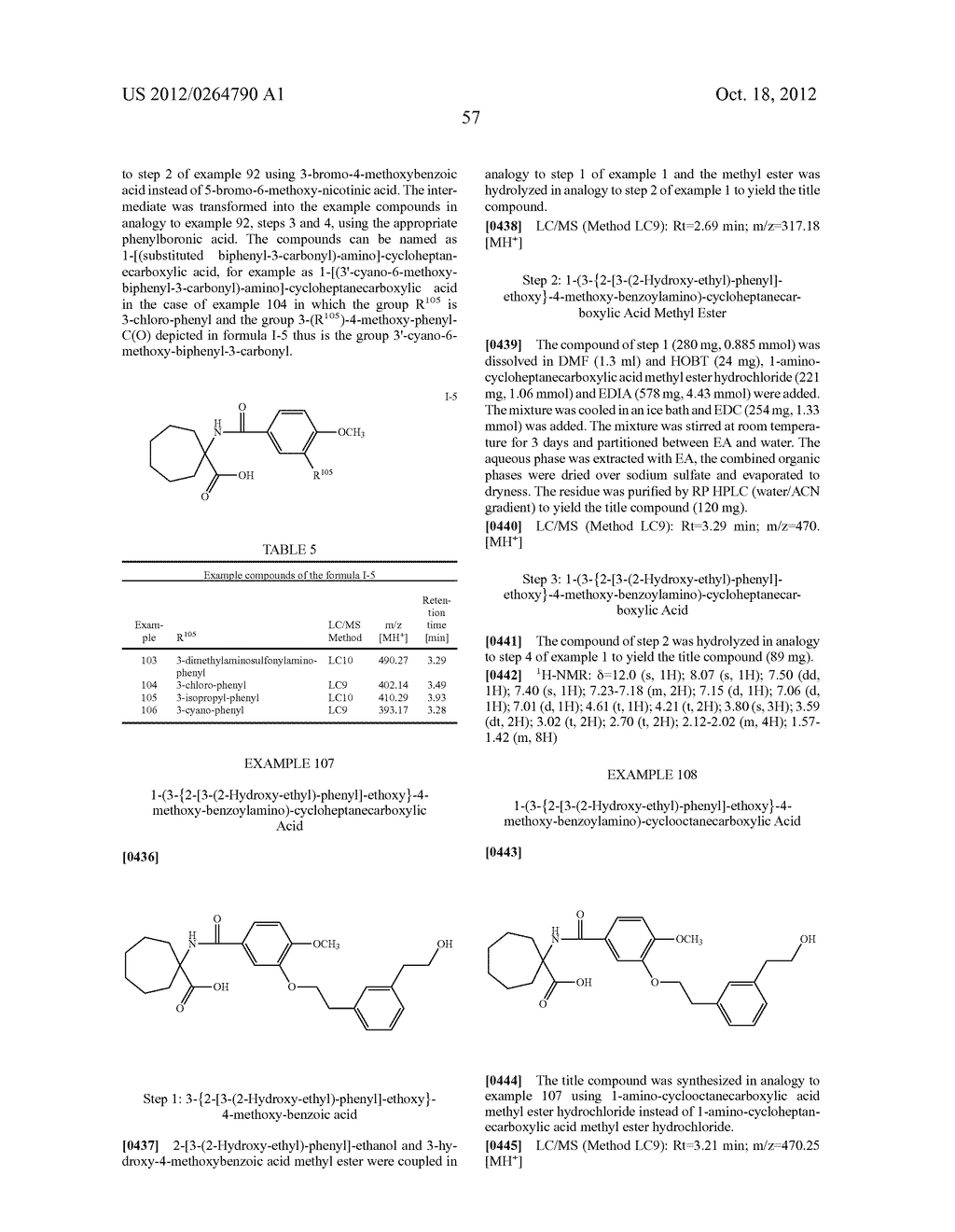 ACYLAMINO-SUBSTITUTED CYCLIC CARBOXYLIC ACID DERIVATIVES AND THEIR USE AS     PHARMACEUTICALS - diagram, schematic, and image 58