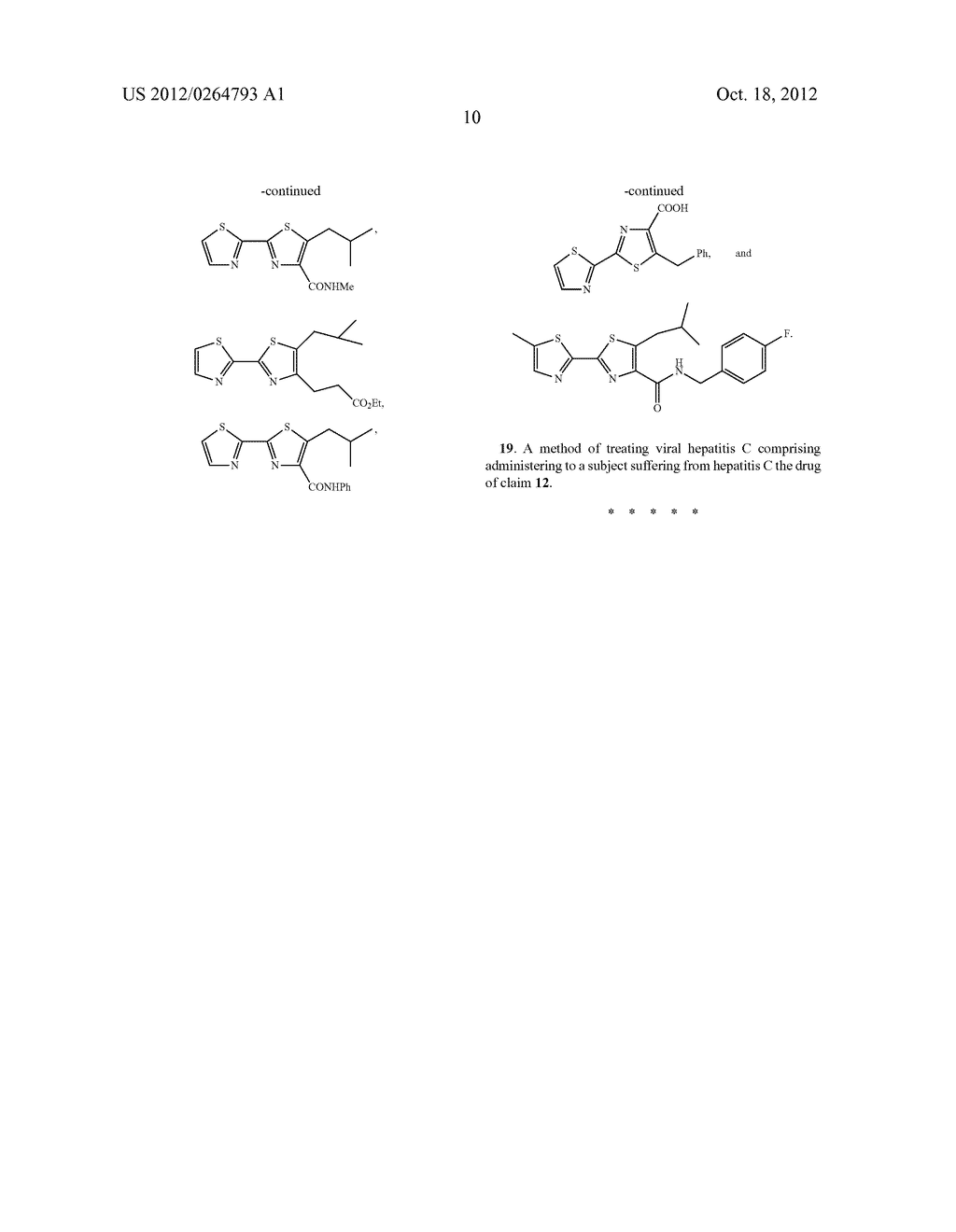 Pharmaceutical Use of 2',2-Bis-Thiazole Non-Nucleoside Compounds as     Hepatitis C Virus Inhibitor - diagram, schematic, and image 11