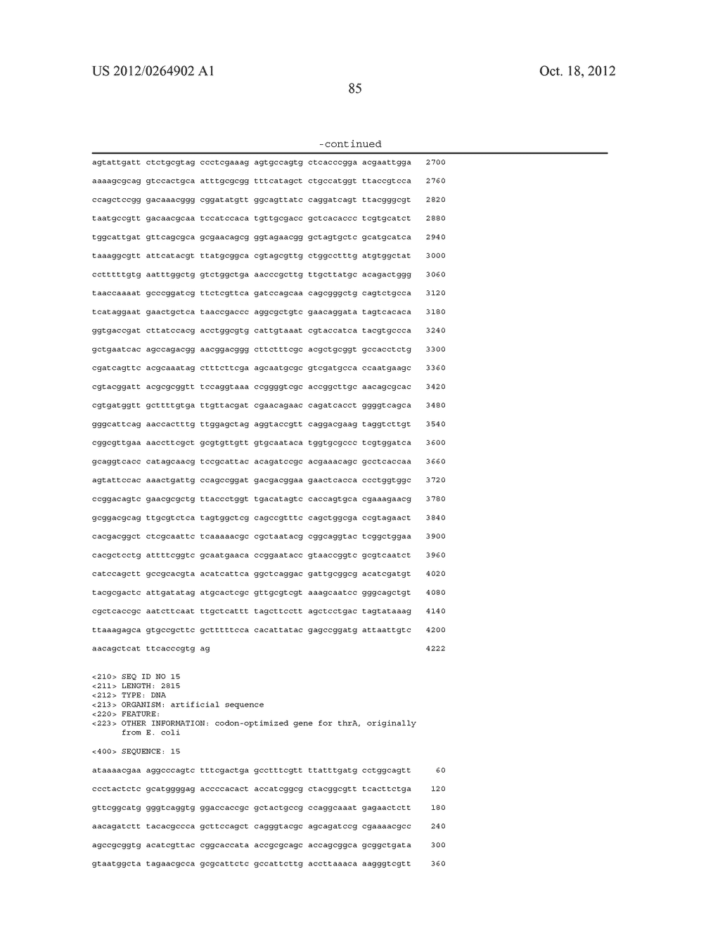 Methods, Systems and Compositions for Increased Microorganism Tolerance to     and Production of 3-Hydroxypropionic Acid (3-HP) - diagram, schematic, and image 134