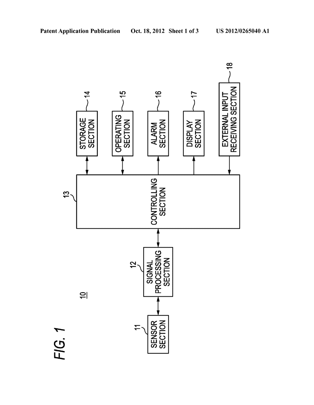 BIOLOGICAL INFORMATION MONITORING APPARATUS AND  BIOLOGICAL INFORMATION     MONITORING METHOD - diagram, schematic, and image 02