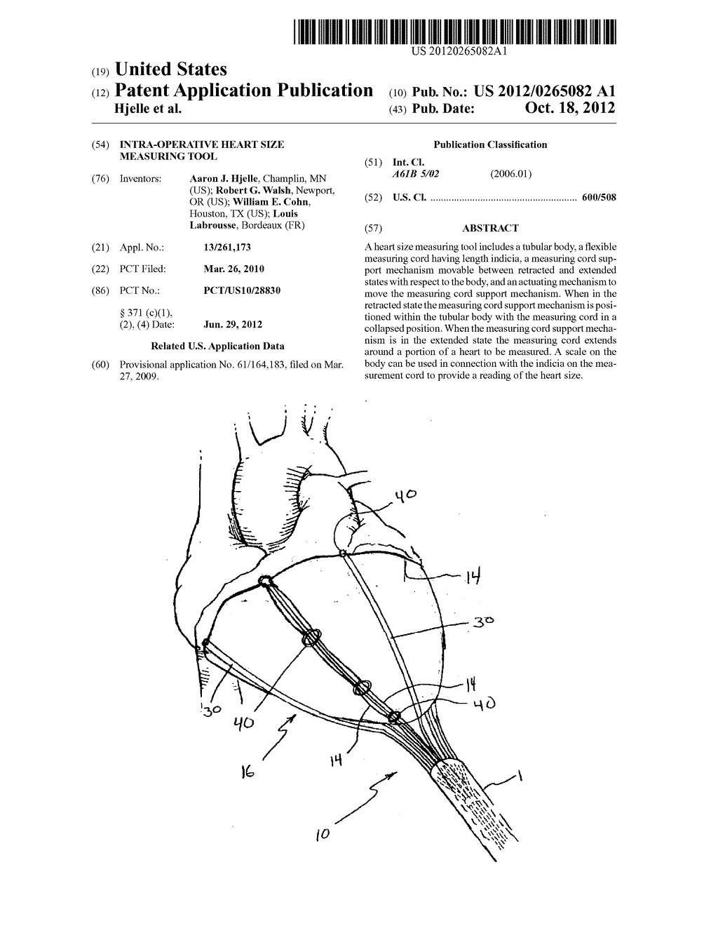 INTRA-OPERATIVE HEART SIZE MEASURING TOOL - diagram, schematic, and image 01