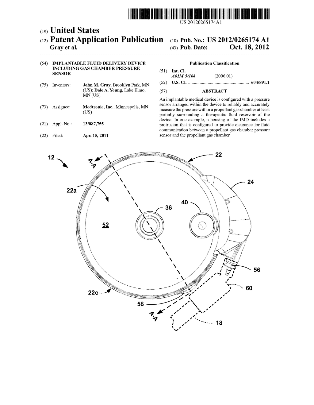 IMPLANTABLE FLUID DELIVERY DEVICE INCLUDING GAS CHAMBER PRESSURE SENSOR - diagram, schematic, and image 01