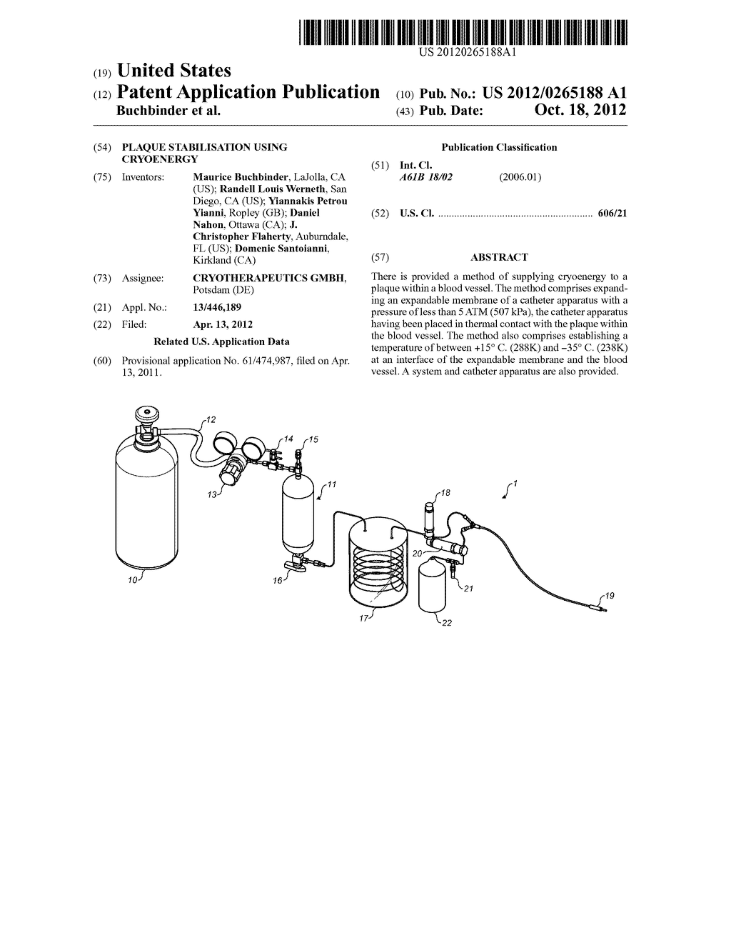 Plaque Stabilisation Using Cryoenergy - diagram, schematic, and image 01