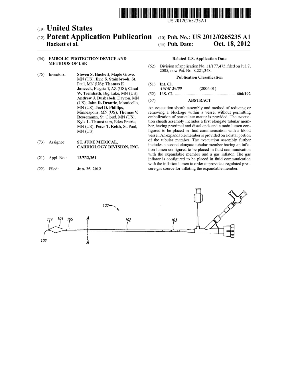 EMBOLIC PROTECTION DEVICE AND METHODS OF USE - diagram, schematic, and image 01