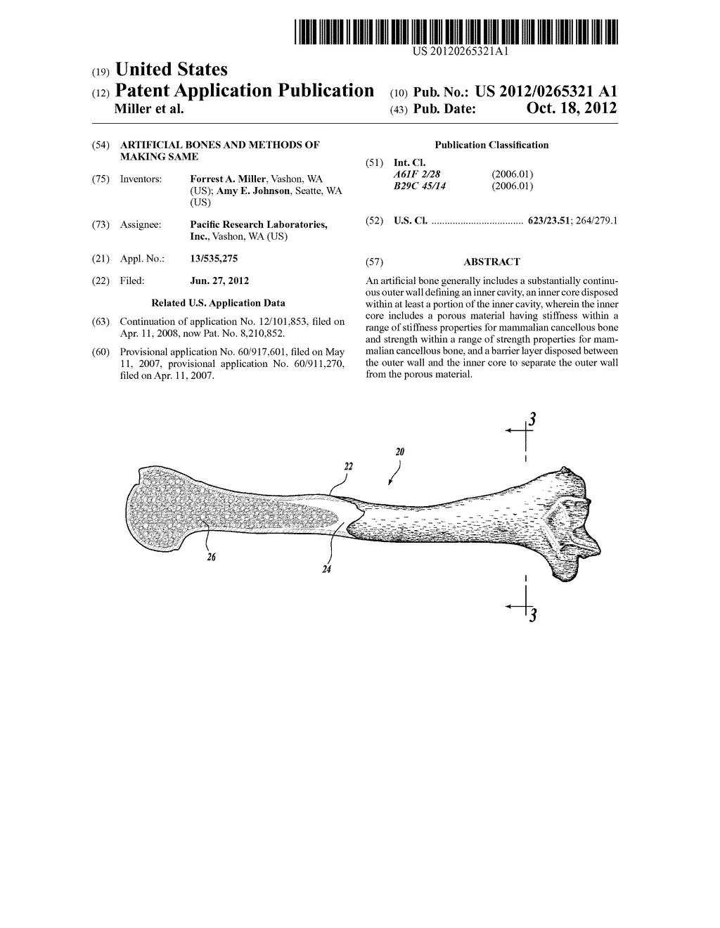 ARTIFICIAL BONES AND METHODS OF MAKING SAME - diagram, schematic, and image 01