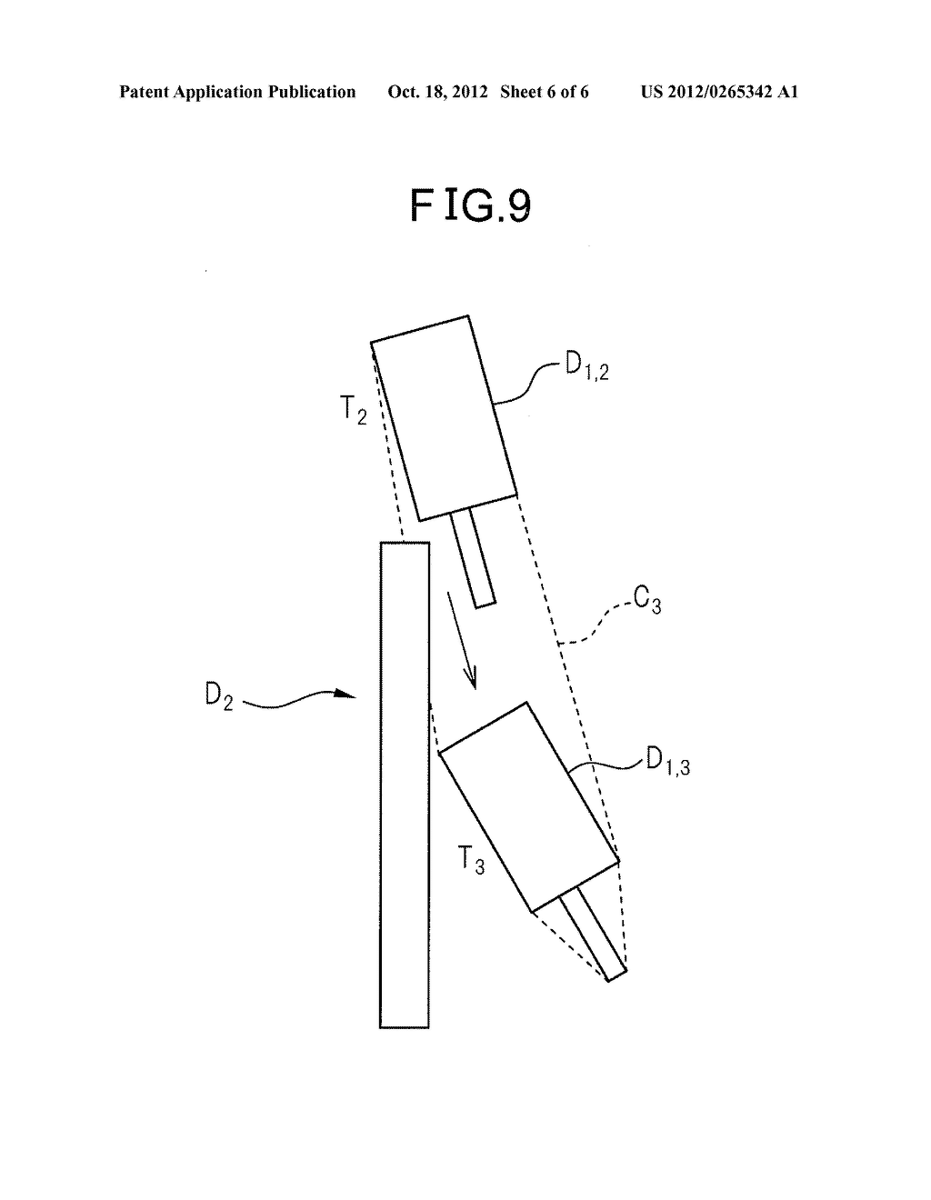 METHOD AND APPARATUS FOR PREDICTING INTERFERENCE BETWEEN TARGET SECTION OF     ROBOT AND PERIPHERAL OBJECT - diagram, schematic, and image 07