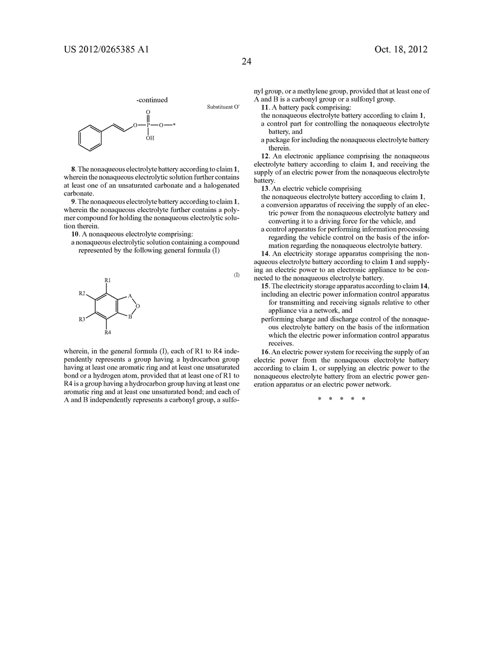 NONAQUEOUS ELECTROLYTE BATTERY AND NONAQUEOUS ELECTROLYTE, AND BATTERY     PACK, ELECTRONIC APPLIANCE, ELECTRIC VEHICLE, ELECTRICITY STORAGE     APPARATUS, AND ELECTRIC POWER SYSTEM - diagram, schematic, and image 32