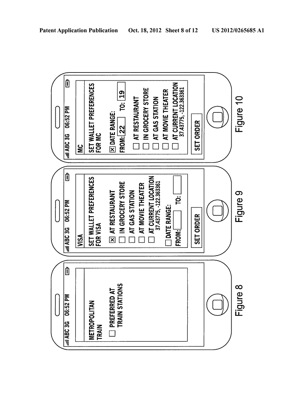 System and Method for Physical-World Based Dynamic Contactless Data     Emulation in a Portable Communication Device - diagram, schematic, and image 09