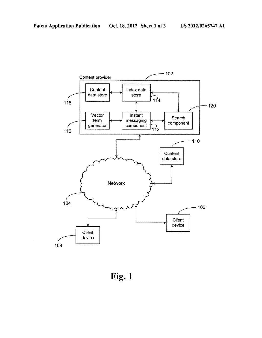 SYSTEM AND METHOD FOR PROVIDING VECTOR TERMS RELATED TO INSTANT MESSAGING     CONVERSATIONS - diagram, schematic, and image 02