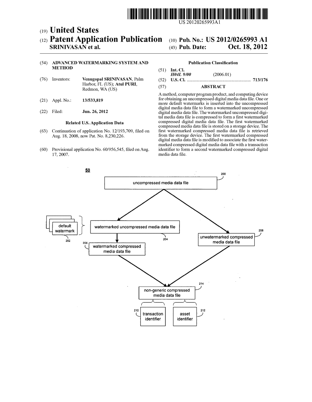 ADVANCED WATERMARKING SYSTEM AND METHOD - diagram, schematic, and image 01