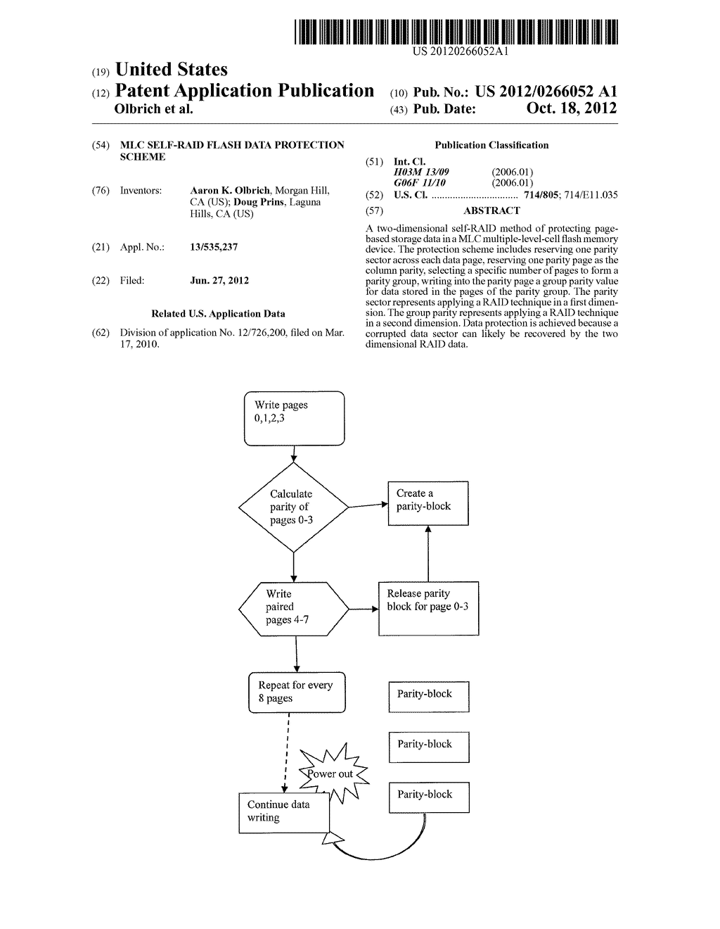 MLC Self-RAID Flash Data Protection Scheme - diagram, schematic, and image 01