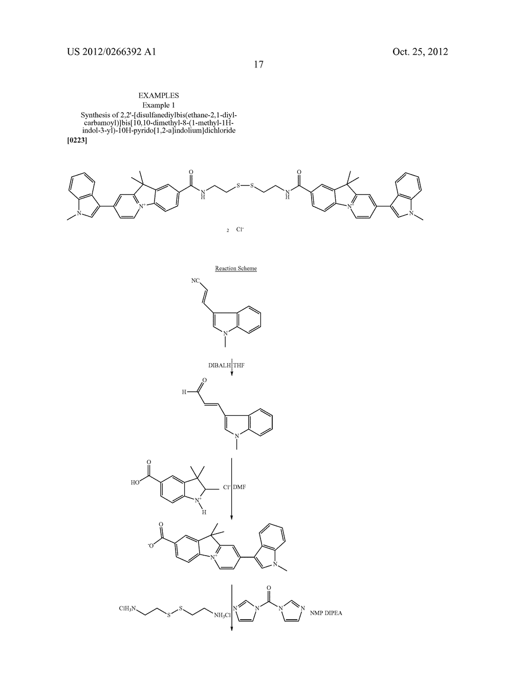 PHENYLPYRIDO [1,2-A] INDOLIUM-DERIVED THIOL/DISULFIDE DYE, DYE COMPOSITION     COMPRISING THIS DYE, PROCESS FOR LIGHTENING KERATIN MATERIALS USING THIS     DYE - diagram, schematic, and image 18