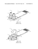 METHODS AND APPARATUSES FOR PROTECTING FLEXIBLE (FLEX) CIRCUITS OF OPTICAL     TRANSCEIVER MODULES FROM BEING DAMAGED DURING MANUFACTURING AND ASSEMBLY     OF THE MODULES diagram and image