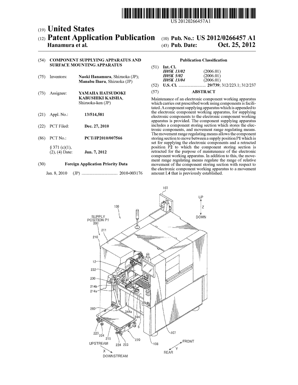 COMPONENT SUPPLYING APPARATUS AND SURFACE MOUNTING APPARATUS - diagram, schematic, and image 01