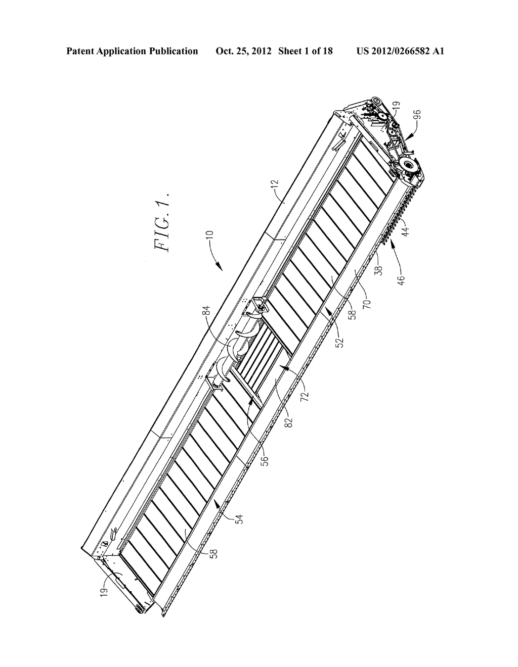 COMBINE HARVESTER DRAPER HEADER WITH FLOOR PAN REARWARD OF CENTRAL DRAPER - diagram, schematic, and image 02