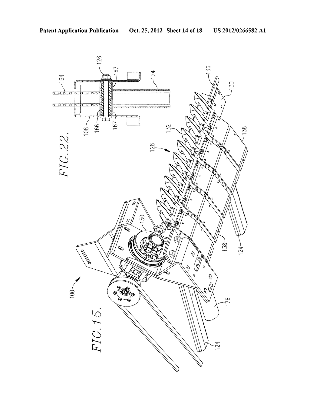 COMBINE HARVESTER DRAPER HEADER WITH FLOOR PAN REARWARD OF CENTRAL DRAPER - diagram, schematic, and image 15