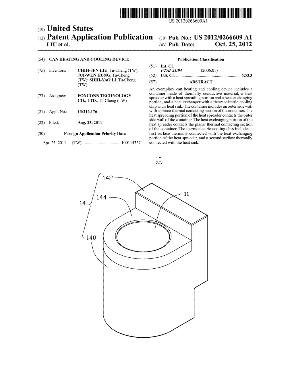 CAN HEATING AND COOLING DEVICE - diagram, schematic, and image 01