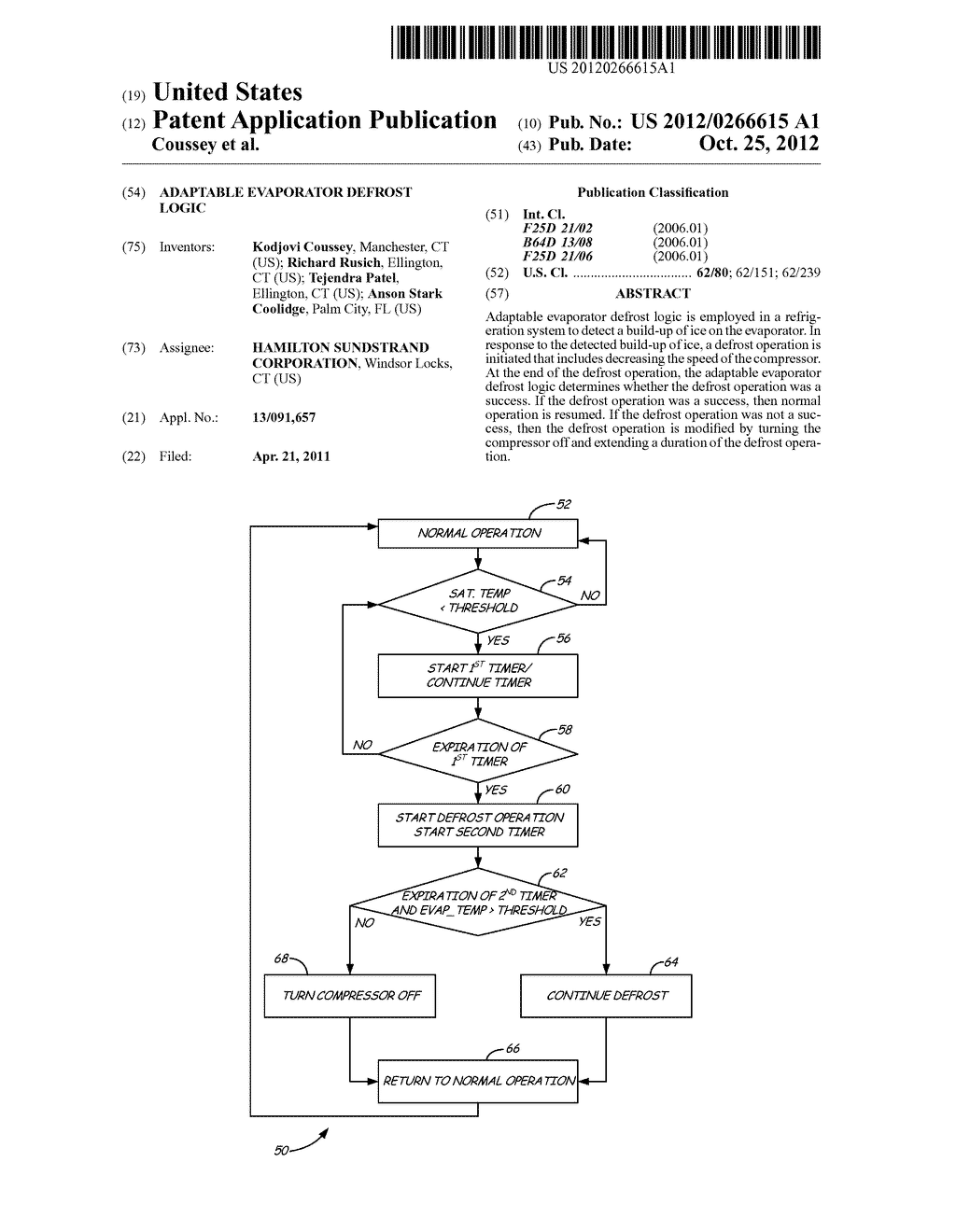 ADAPTABLE EVAPORATOR DEFROST LOGIC - diagram, schematic, and image 01