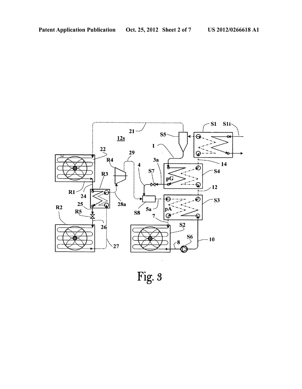 AIR COOLED ABSORPTION COOLING SYSTEM OPERABLE BY LOW GRADE HEAT - diagram, schematic, and image 03