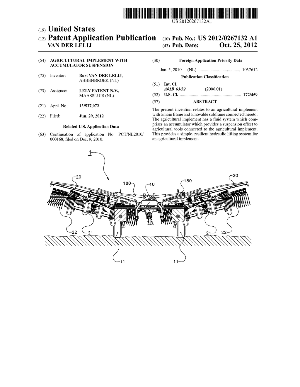 AGRICULTURAL IMPLEMENT WITH ACCUMULATOR SUSPENSION - diagram, schematic, and image 01