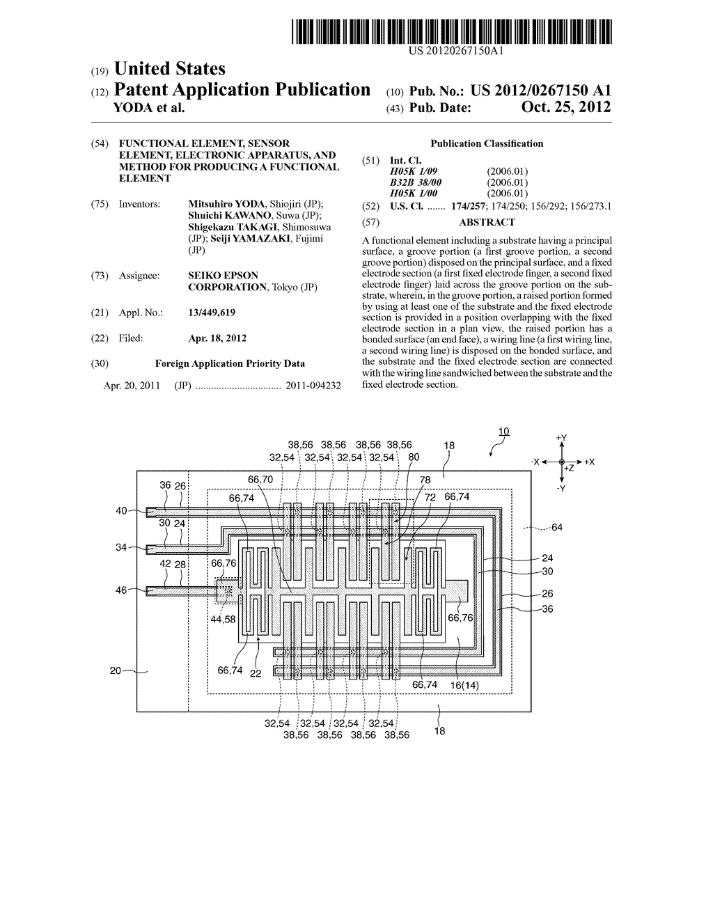 FUNCTIONAL ELEMENT, SENSOR ELEMENT, ELECTRONIC APPARATUS, AND METHOD FOR     PRODUCING A FUNCTIONAL ELEMENT - diagram, schematic, and image 01