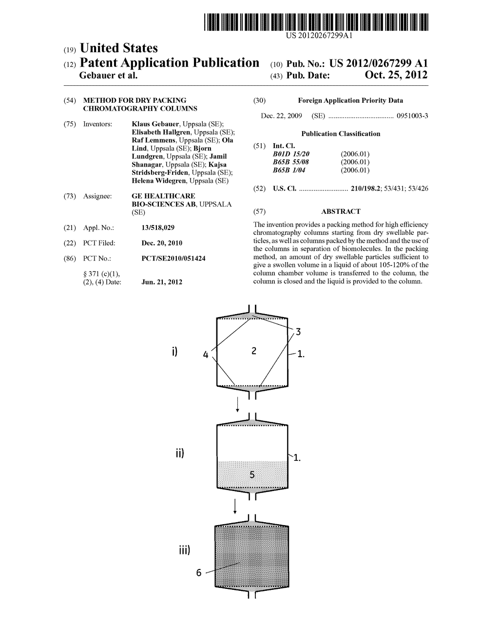 METHOD FOR DRY PACKING CHROMATOGRAPHY COLUMNS - diagram, schematic, and image 01