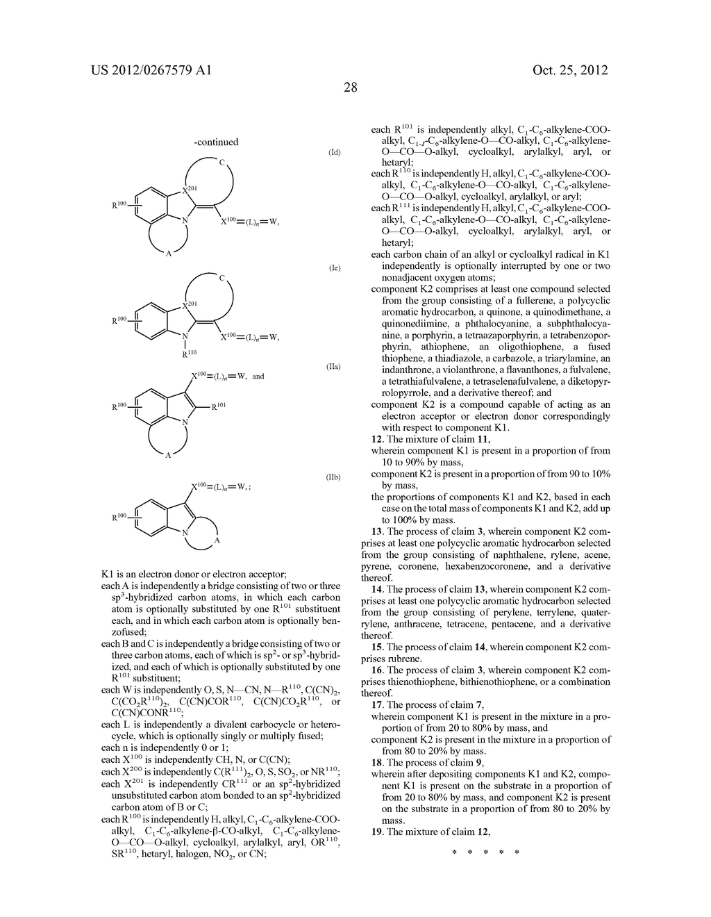 MIXTURES FOR PRODUCING PHOTOACTIVE LAYERS FOR ORGANIC SOLAR CELLS AND     ORGANIC PHOTODETECTORS - diagram, schematic, and image 29