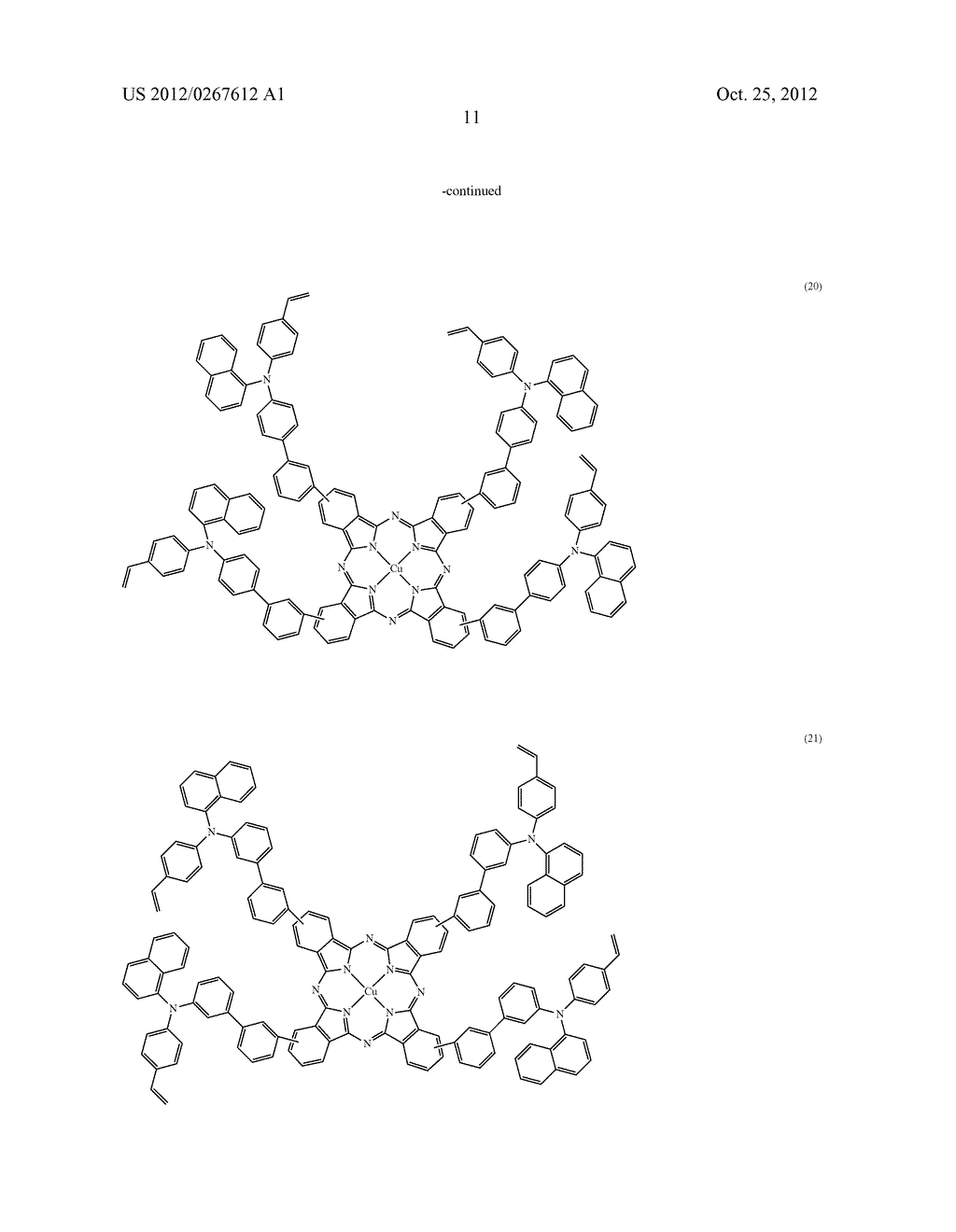 CROSS-LINKABLE COPPER PHTHALOCYANINE COMPLEXES - diagram, schematic, and image 15