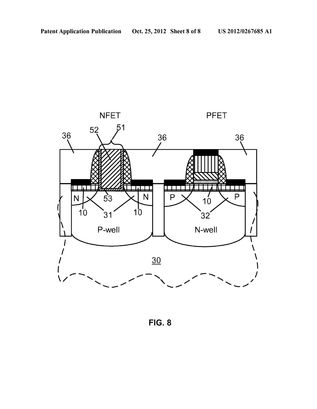 METAL GATE AND HIGH-K DIELECTRIC DEVICES WITH PFET CHANNEL SiGe - diagram, schematic, and image 09