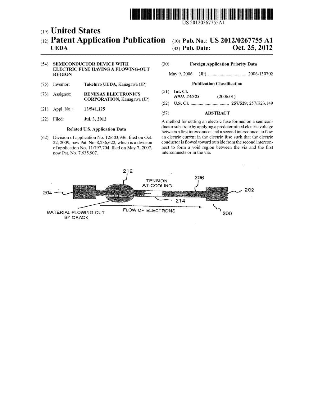 SEMICONDUCTOR DEVICE WITH ELECTRIC FUSE HAVING A FLOWING-OUT REGION - diagram, schematic, and image 01