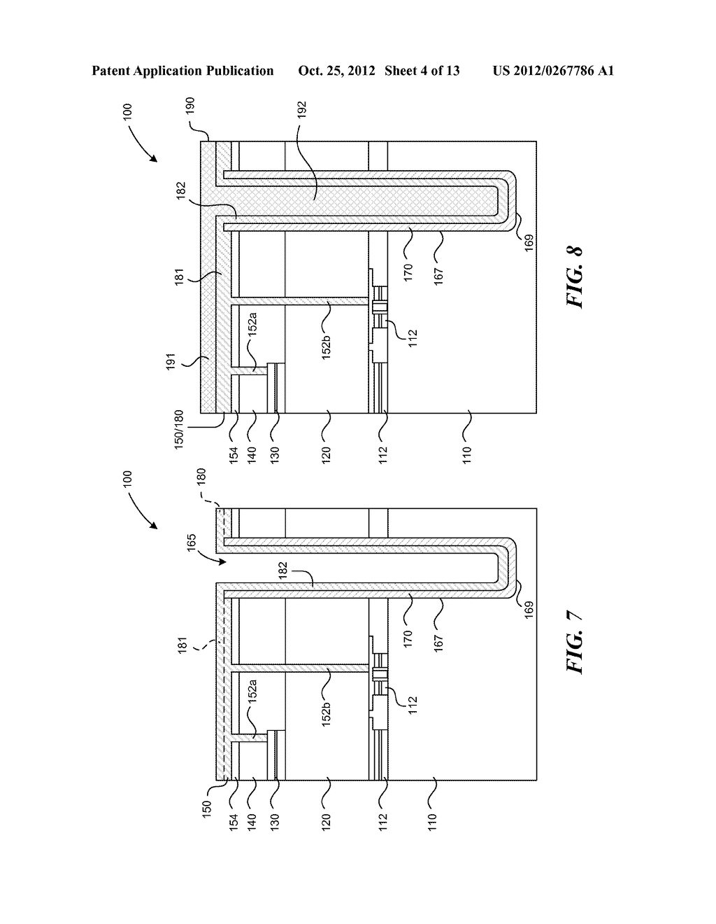 MICROELECTRONIC DEVICES WITH THROUGH-SILICON VIAS AND ASSOCIATED METHODS     OF MANUFACTURING - diagram, schematic, and image 05