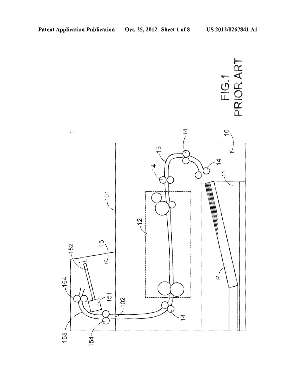 PRINTING DEVICE WITH DETACHABLE STAPLING DEVICE - diagram, schematic, and image 02