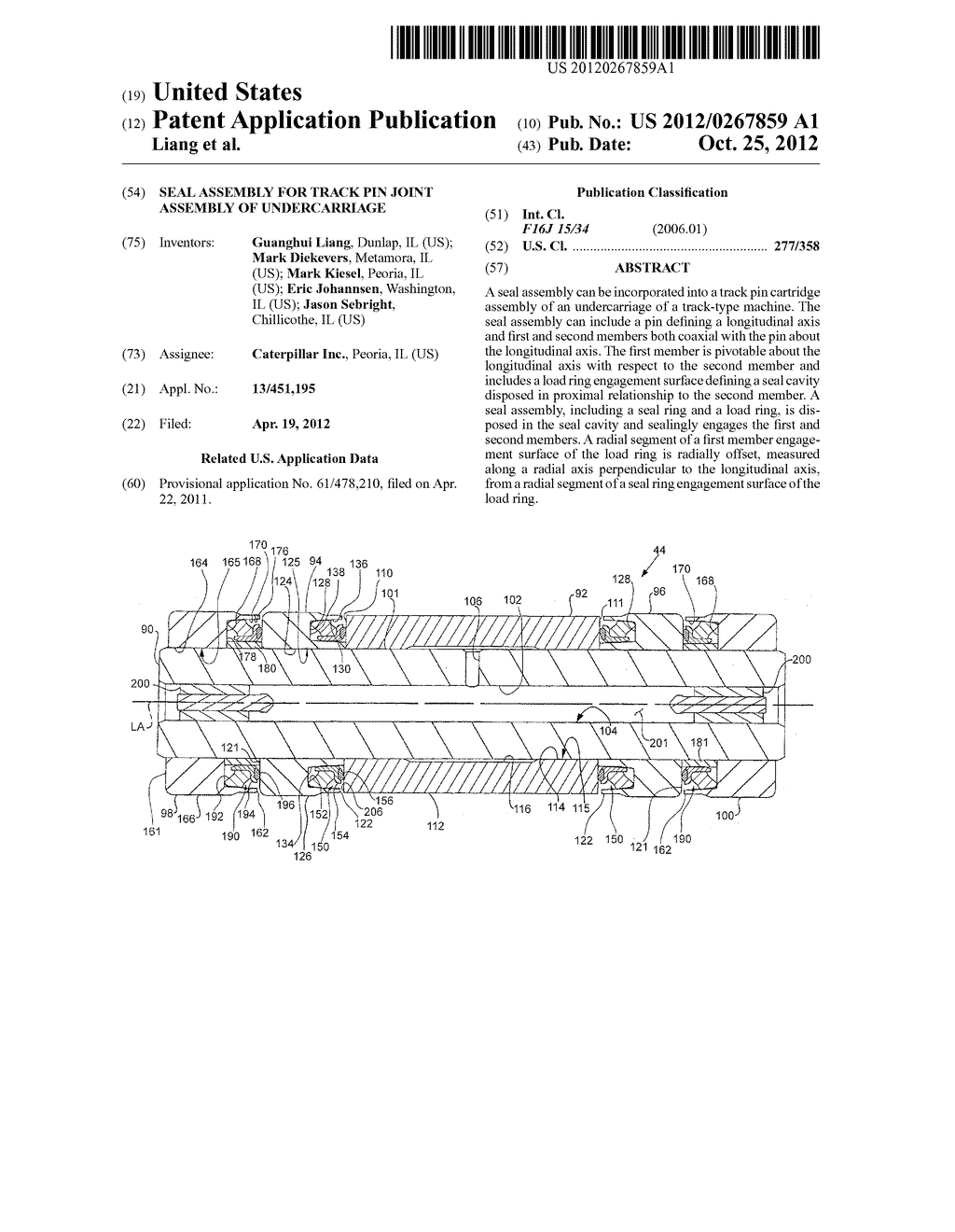 Seal Assembly for Track Pin Joint Assembly of Undercarriage - diagram, schematic, and image 01