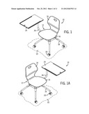 CHAIR WITH ADJUSTABLE TABLET diagram and image