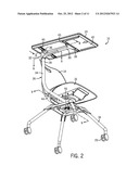 CHAIR WITH ADJUSTABLE TABLET diagram and image