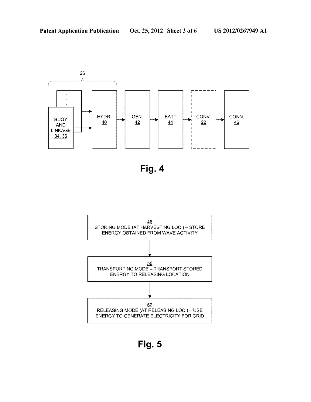 SYSTEM FOR WAVE ENERGY HARVESTING EMPLOYING TRANSPORT OF STORED ENERGY - diagram, schematic, and image 04