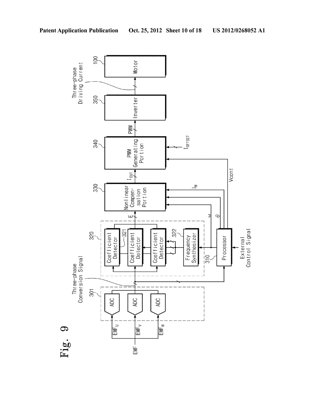 MOTOR CONTROL DEVICE AND METHOD OF CONTROLLING THE SAME - diagram, schematic, and image 11