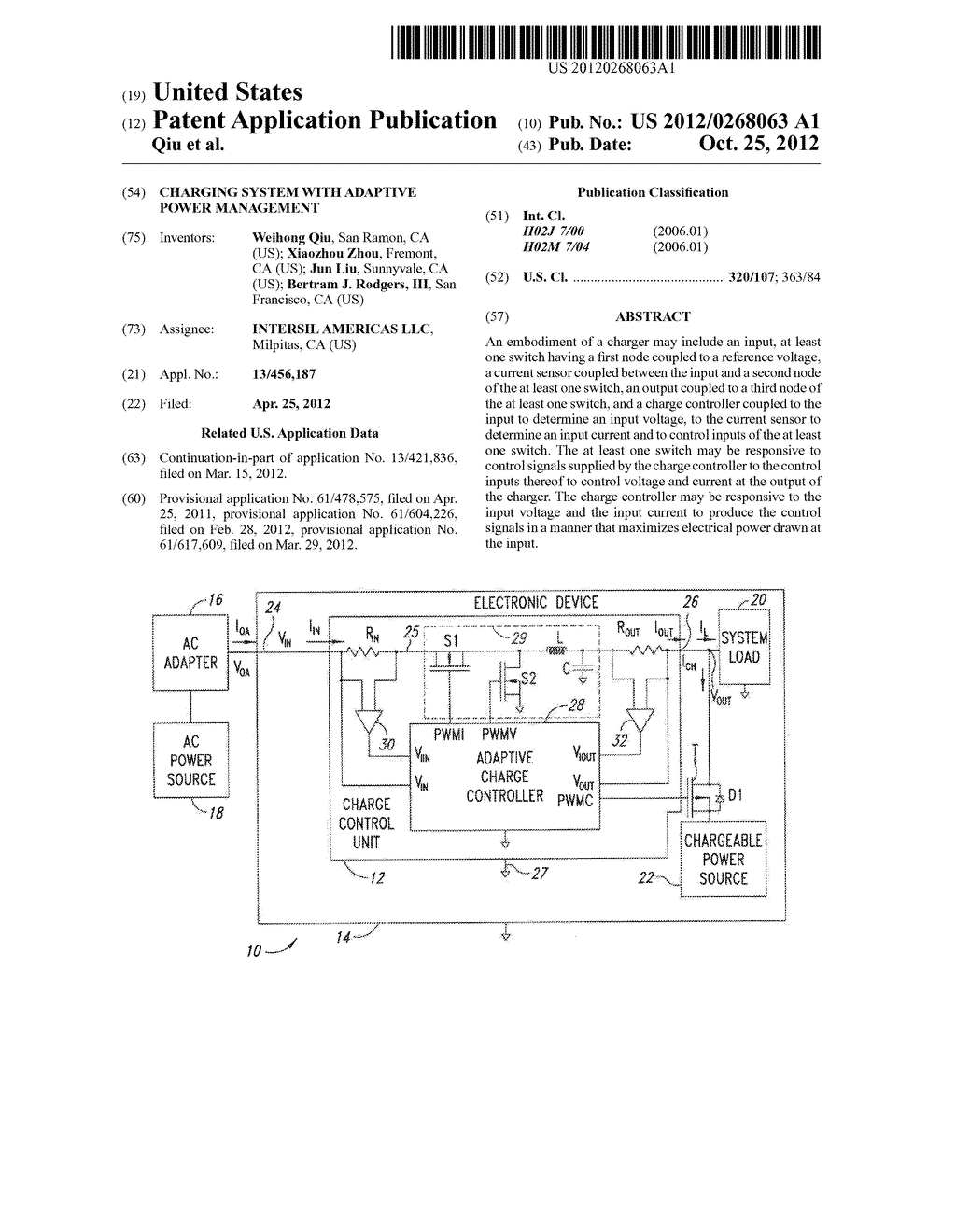 CHARGING SYSTEM WITH ADAPTIVE POWER MANAGEMENT - diagram, schematic, and image 01