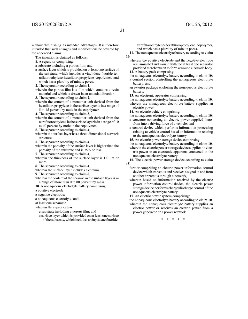 SEPARATOR AND NONAQUEOUS ELECTROLYTE BATTERY, AND BATTERY PACK, ELECTRONIC     APPARATUS, ELECTRIC VEHICLE, ELECTRIC POWER STORAGE DEVICE, AND ELECTRIC     POWER SYSTEM - diagram, schematic, and image 33