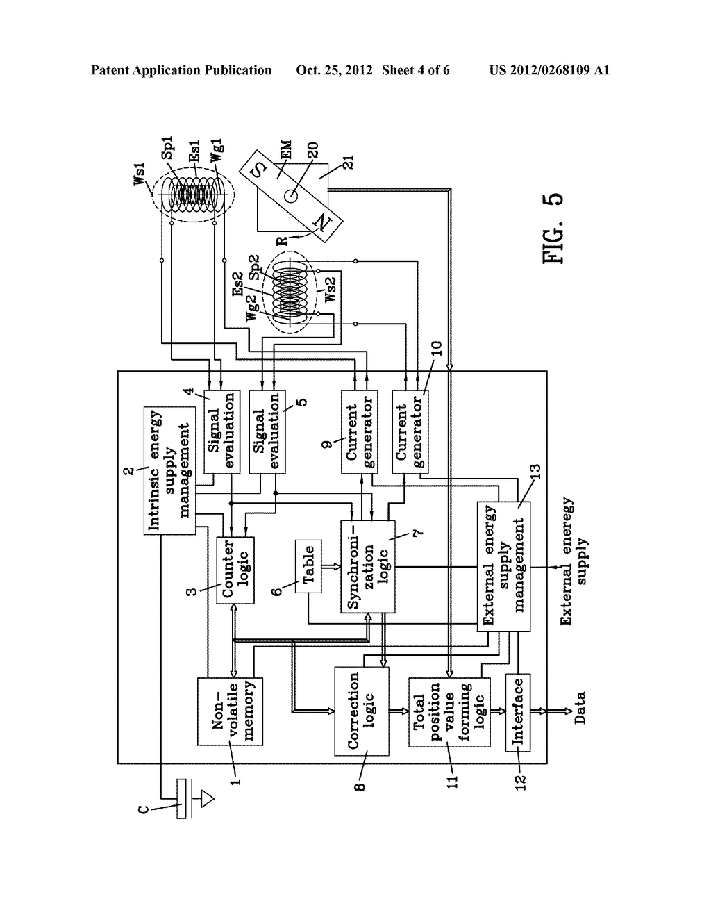 METHOD AND ARRANGEMENT FOR SYNCHRONIZING A SEGMENT COUNTER WITH A FINE     POSITION SENSOR - diagram, schematic, and image 05