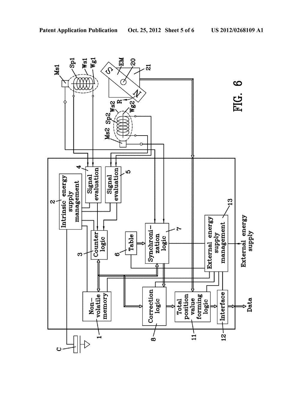 METHOD AND ARRANGEMENT FOR SYNCHRONIZING A SEGMENT COUNTER WITH A FINE     POSITION SENSOR - diagram, schematic, and image 06