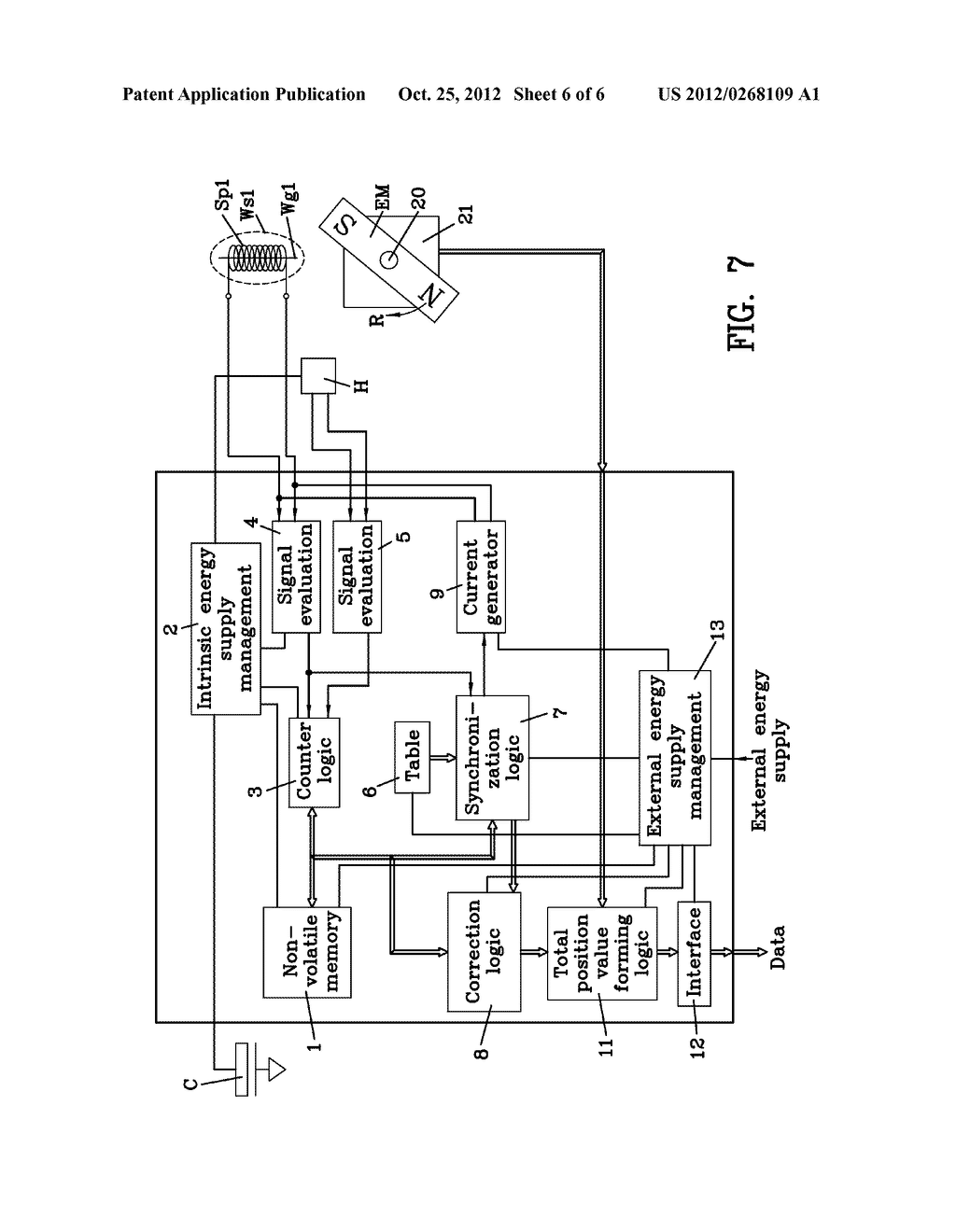 METHOD AND ARRANGEMENT FOR SYNCHRONIZING A SEGMENT COUNTER WITH A FINE     POSITION SENSOR - diagram, schematic, and image 07