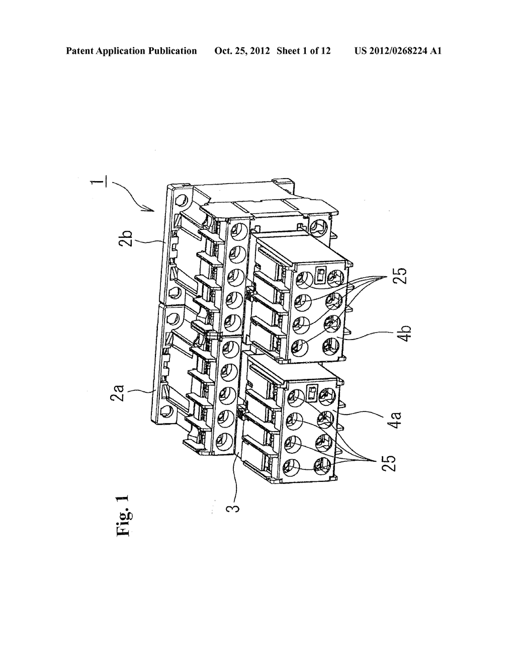 MOUNTING UNIT FOR ELECTROMAGNETIC CONTACTOR AND CONNECTION STRUCTURE OF     ELCTROMAGNETIC CONTACTOR USING THE SAME - diagram, schematic, and image 02