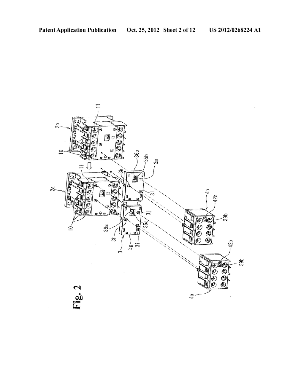 MOUNTING UNIT FOR ELECTROMAGNETIC CONTACTOR AND CONNECTION STRUCTURE OF     ELCTROMAGNETIC CONTACTOR USING THE SAME - diagram, schematic, and image 03