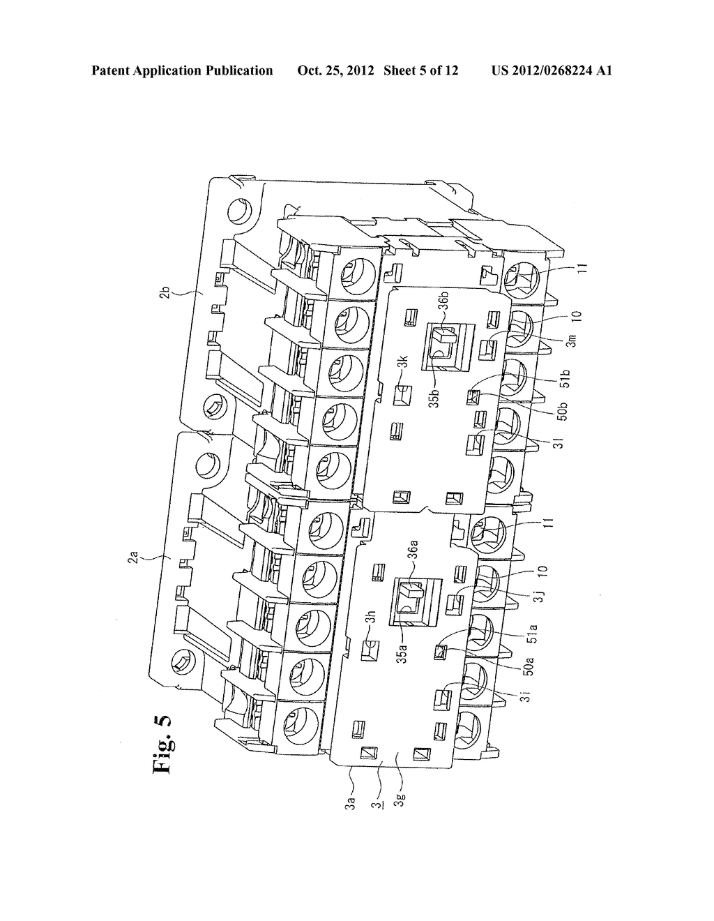 MOUNTING UNIT FOR ELECTROMAGNETIC CONTACTOR AND CONNECTION STRUCTURE OF     ELCTROMAGNETIC CONTACTOR USING THE SAME - diagram, schematic, and image 06