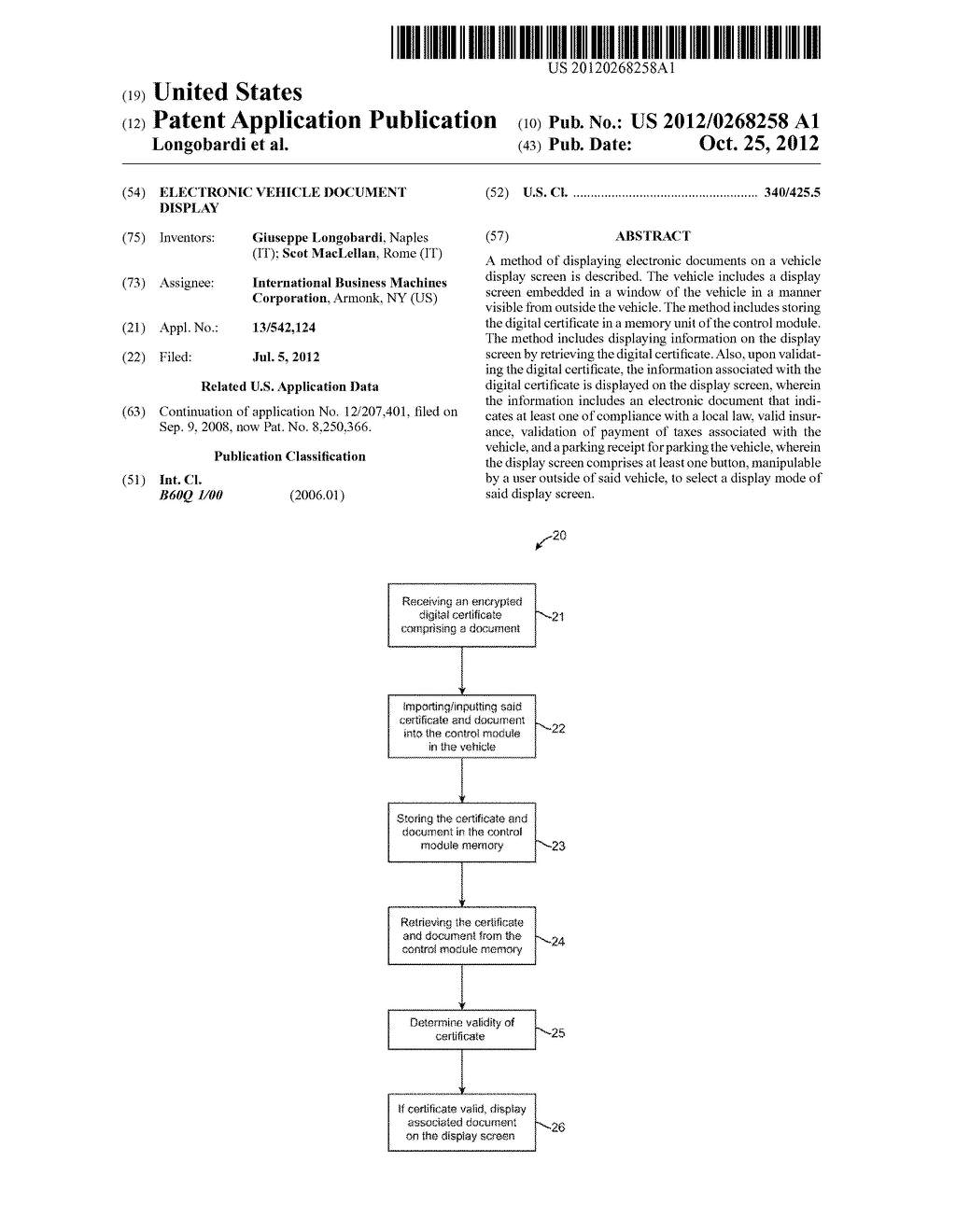 ELECTRONIC VEHICLE DOCUMENT DISPLAY - diagram, schematic, and image 01