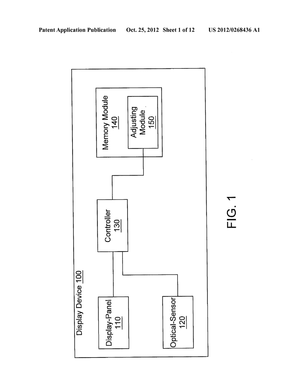 DISPLAY DEVICE AND METHOD FOR ADJUSTING GRAY-LEVEL OF IMAGE FRAME     DEPENDING ON ENVIRONMENT ILLUMINATION - diagram, schematic, and image 02