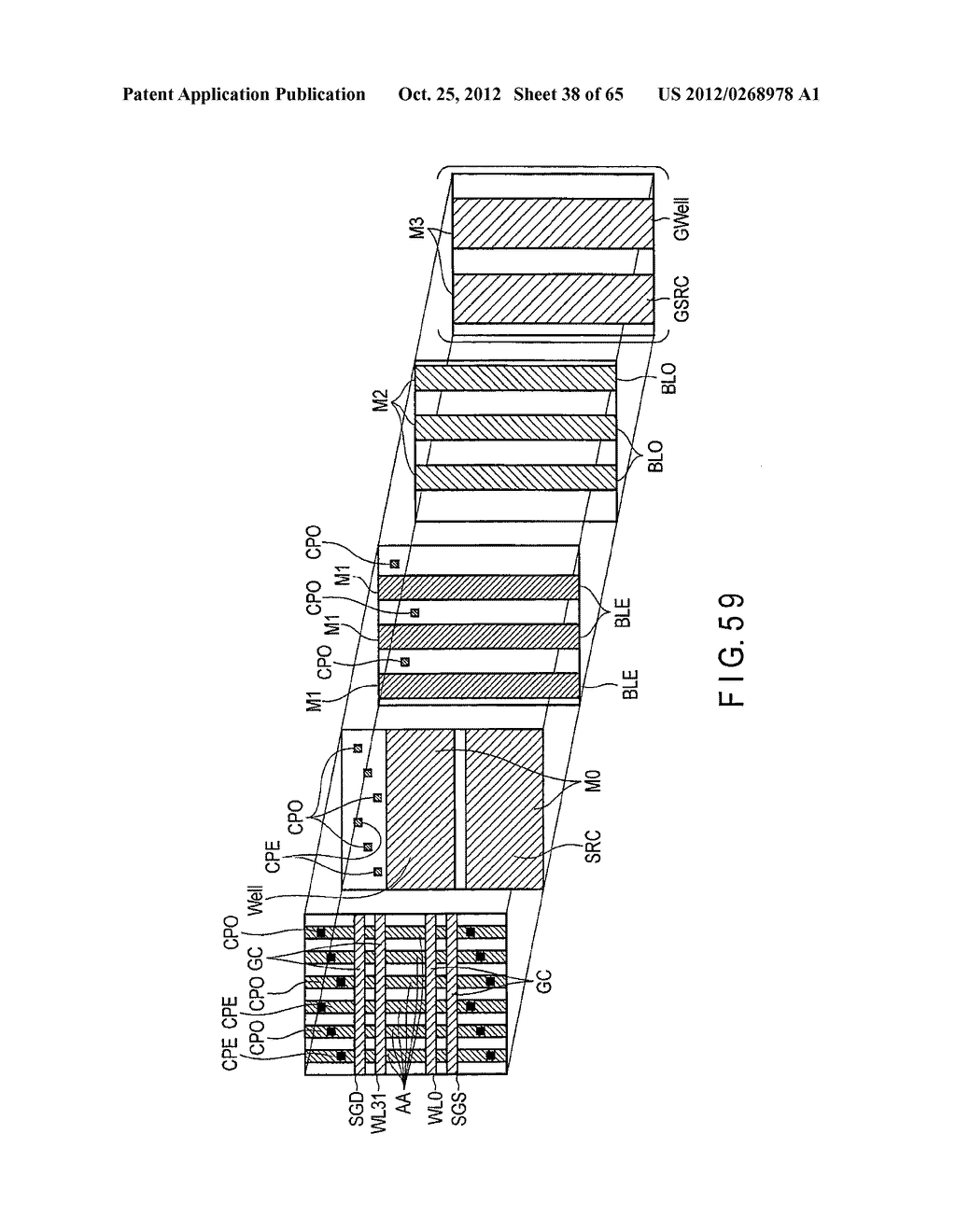 SEMICONDUCTOR MEMORY DEVICE IN WHICH CAPACITANCE BETWEEN BIT LINES IS     REDUCED, AND METHOD OF MANUFACTURING THE SAME - diagram, schematic, and image 39